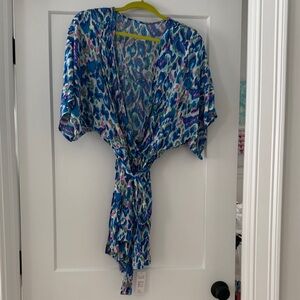 Cupshe Blue and Pink Patterned Jumpsuit